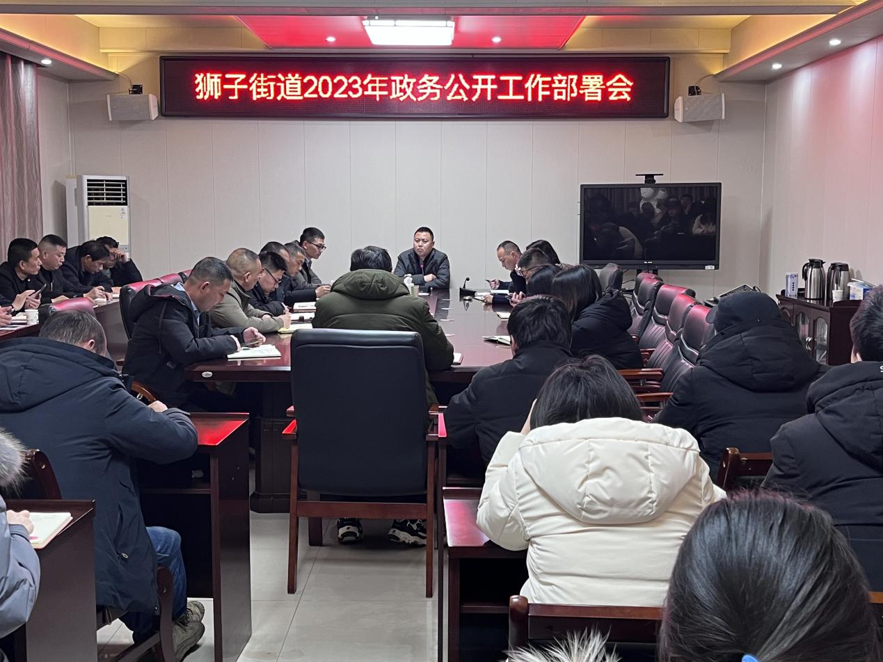 狮子街道召开2023年政务公开工作部署会